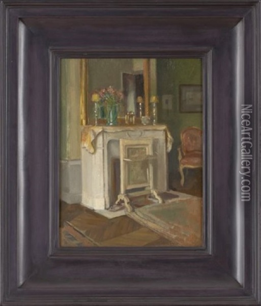 Interior Of Our Apartment, 6 Rue Victor Considererant Oil Painting - Alson Skinner Clark
