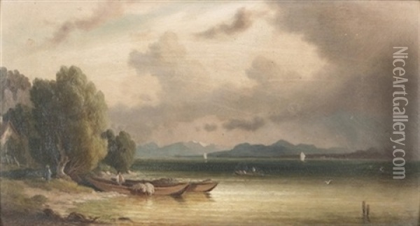 Bodensee-landschaft Oil Painting - Josef Moosbrugger