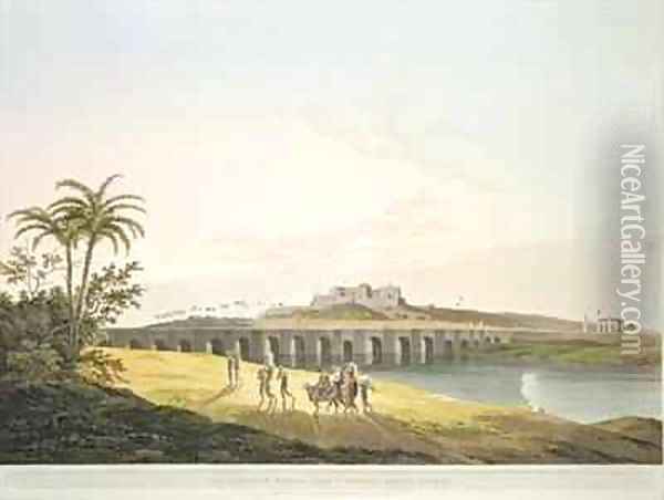 The Armenian Bridge near St Thomass Mount Madras Oil Painting - Thomas Daniell