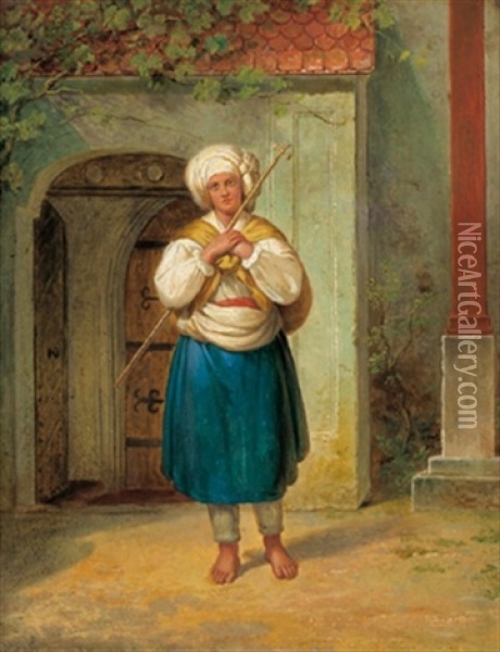 Die Pilgerin Oil Painting - Johann Nepomuk Schoedlberger