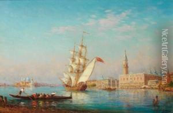 Vue De Venise Oil Painting - Charles Clement Calderon