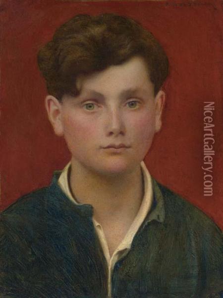 Portrait Of A Boy Oil Painting - George Forest De Brush