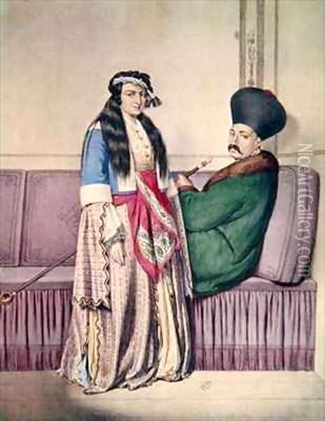 An Armenian Prince and His Wife Oil Painting - Louis Dupre