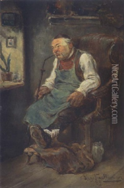 Feierabend Oil Painting - Hugo Wilhelm Kauffmann