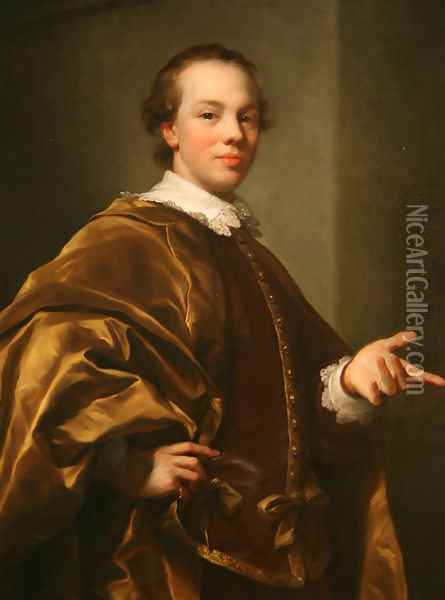 Portrait of John Viscount Garlies, later 7th Earl of Galloway, as Master of Garlies Oil Painting - Anton Raphael Mengs