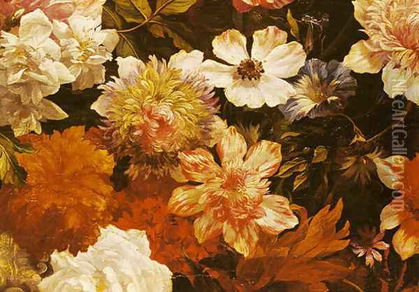Detail of Flowers Oil Painting - Michelangelo Cerquozzi