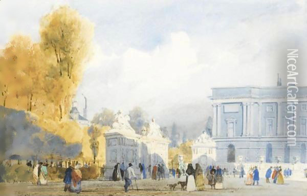 Place Des Palais, Brussels Oil Painting - Thomas Shotter Boys
