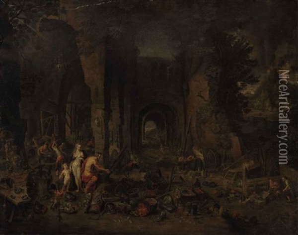 An Allegory Of Fire Oil Painting - Hendrik van Balen the Elder