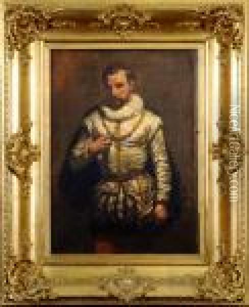 Portrait D'un Mousquetaire Oil Painting - Emile Charles Wauters