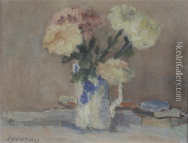Bouquet Oil Painting - Abel Louis Alphonse Lauvray