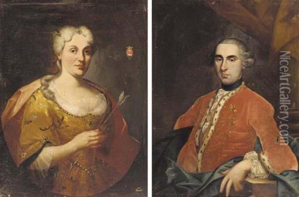 Portrait Of A Lady
Portrait Of A Gentleman Oil Painting - Gaspare Traversi