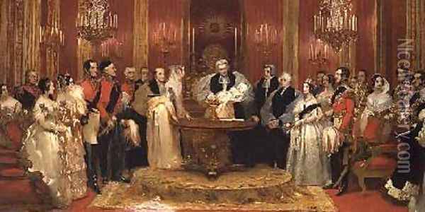 Christening of the Princess Royal Oil Painting - Charles Robert Leslie
