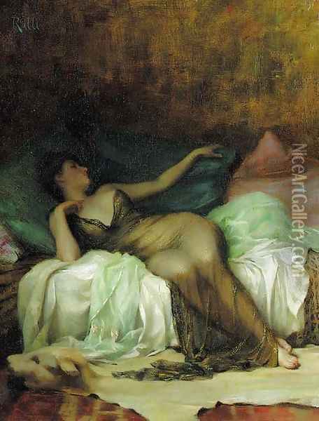 Odalisque Oil Painting - Theodore Jacques Ralli