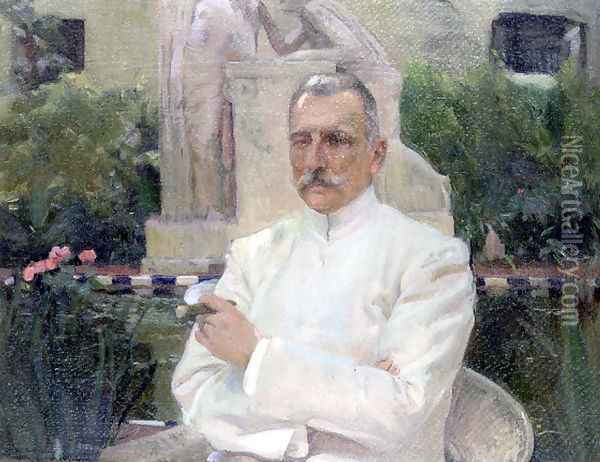 Retrato de D. Amalio Gimeno (Portrait of D. Amalio Gimeno) Oil Painting - Joaquin Sorolla Y Bastida
