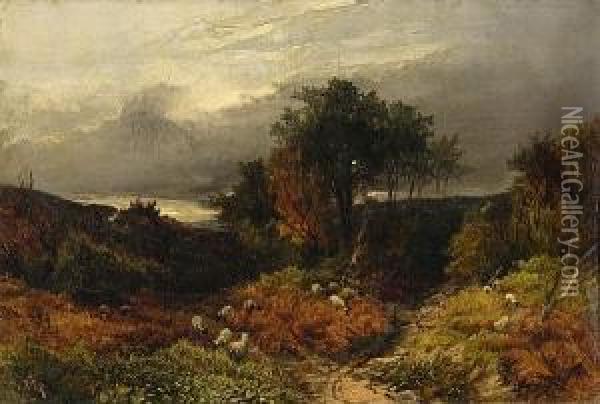 St.pauls Cray Common, Kent - A Cloudy Day Oil Painting - William S. Rose