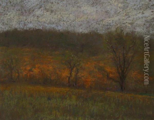 Autumn Landscape Oil Painting - James L. Russell