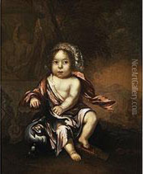 Portrait Eines Oranierprinzen Als Amor Oil Painting - Nicolaes Maes