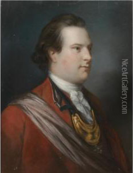 Portrait Of General William Keppel (1727-1782) Oil Painting - Francis Coates Jones