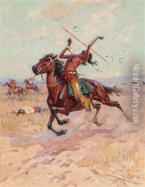 The Vanishing Tribe Oil Painting - De Cost Smith
