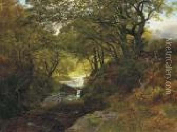 The Brook Oil Painting - George Vicat Cole