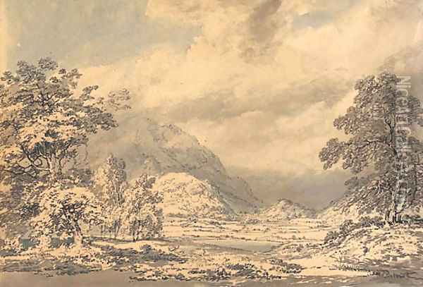 Looking south into Borrowdale, Lake District Oil Painting - Joseph Mallord William Turner