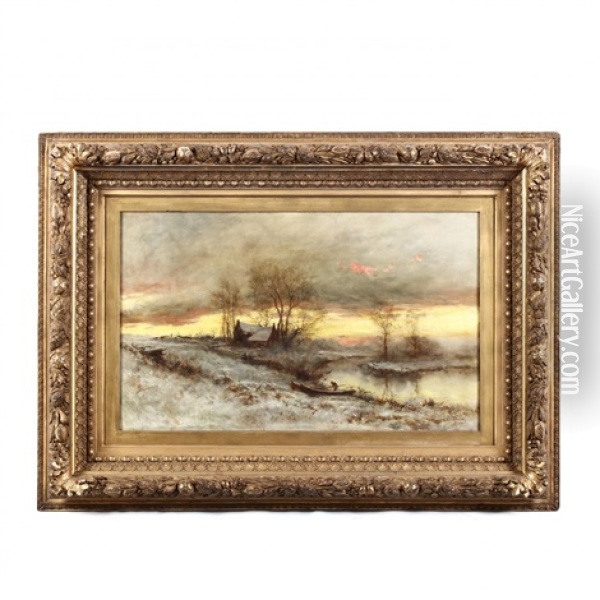 Winter Light Oil Painting - James Crawford Thom