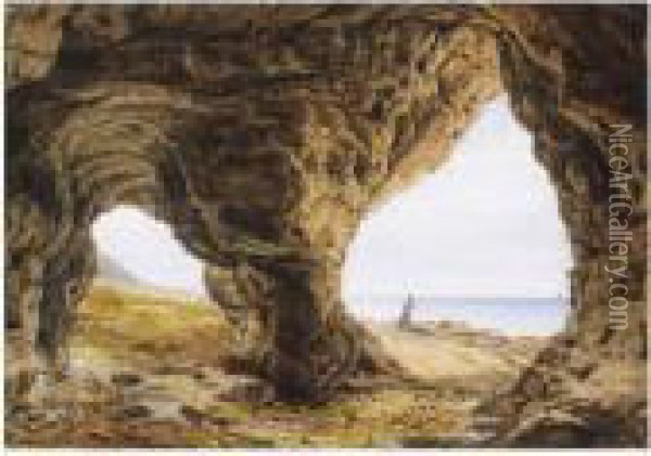 The Caves At East Wemyss, Fife Oil Painting - Waller Hugh Paton