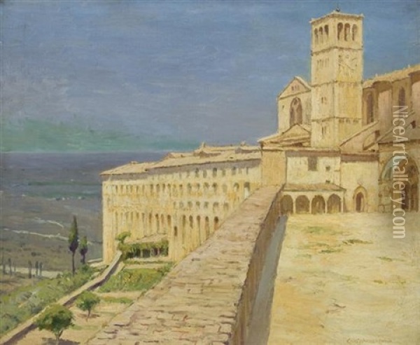 Basilica Di San Francesco, Assisi Oil Painting - Charles Warren Eaton