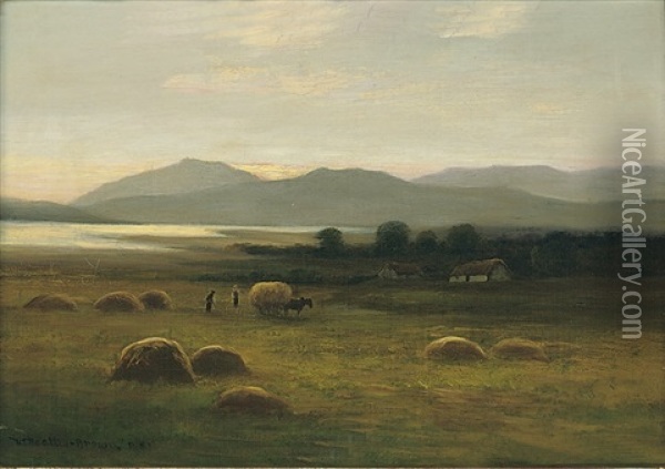 Hay Time, Loch Linnhe Oil Painting - William Beattie Brown