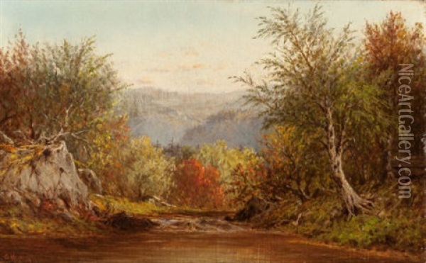 Autumn In The Catskills Oil Painting - Charles Wilson Knapp