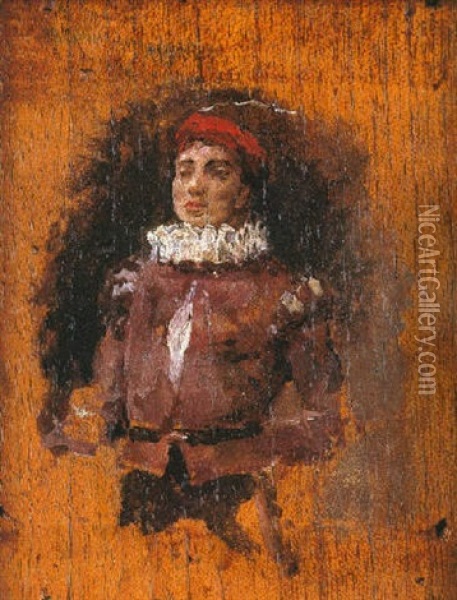 Boceto De Un Personage Historico Oil Painting - Francisco Pradilla y Ortiz