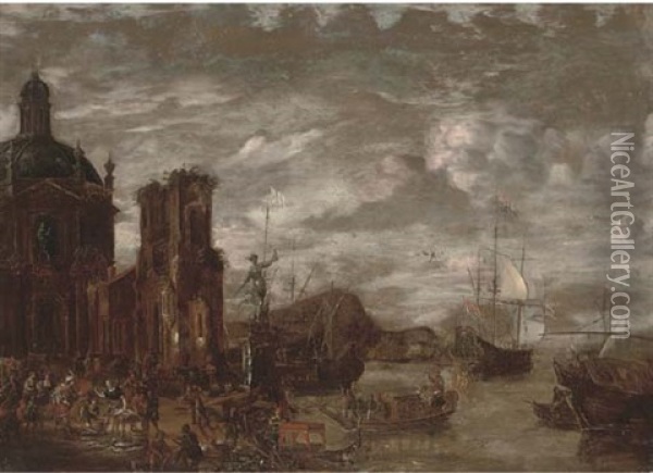 The Miracle Of The Venetian Fisherman Oil Painting - Cornelis Jacobsz van der Burgh