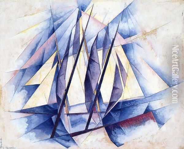 Sail: In Two Movements Oil Painting - Charles Demuth