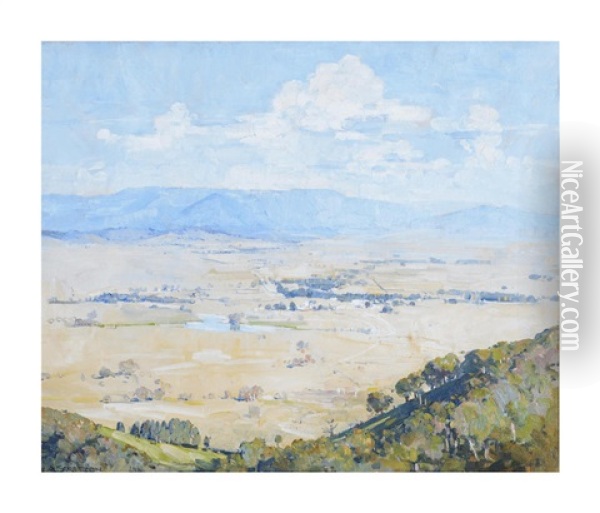 Melba's Country, 1936 Oil Painting - Arthur Streeton