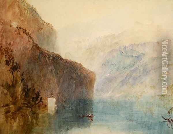 Tells Chapel, Lake Lucerne, c.1841 Oil Painting - Joseph Mallord William Turner