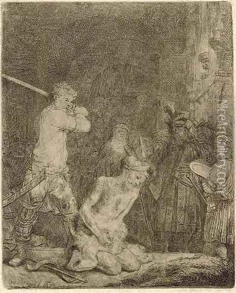 The Beheading of Saint John the Baptist Oil Painting - Rembrandt Van Rijn
