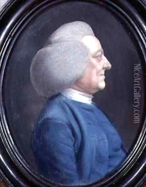 Portrait of a man wearing a Blue Coat Oil Painting - Lucas Bateman