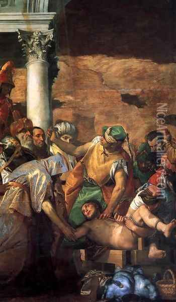 Martyrdom of St Sebastian (detail) 2 Oil Painting - Paolo Veronese (Caliari)