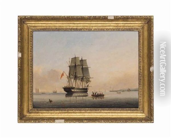 An East Indiaman About To Set Sail Oil Painting - Nicholas Matthew Condy