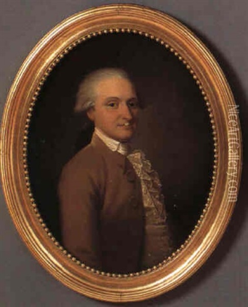 Portraet Af Anthon Trolle F. 1752 D. 1793 Oil Painting - Christian August Lorentzen