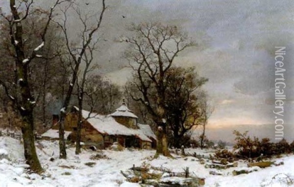 Winterlandschaft Oil Painting - Karl Schultze