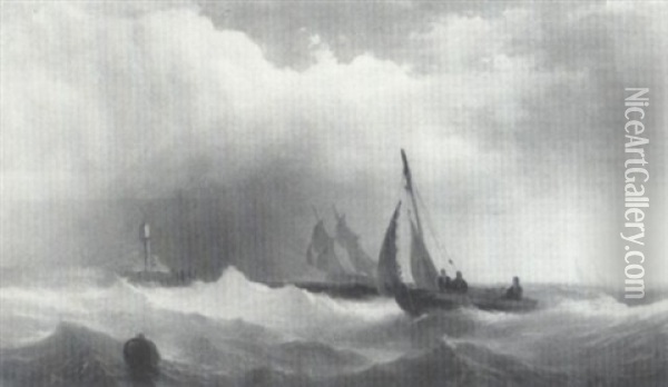 High Winds Oil Painting - Mauritz Frederick Hendrick de Haas