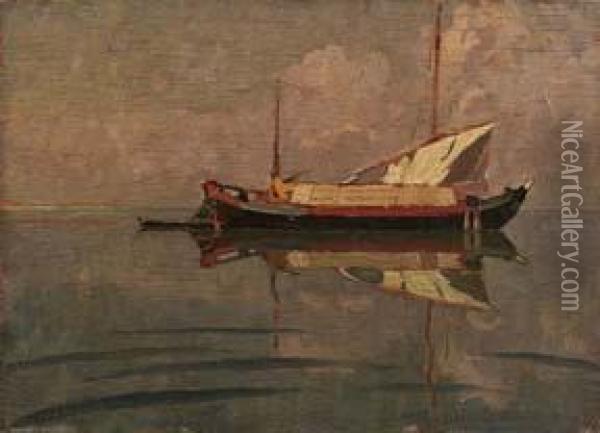 Barca Oil Painting - Angelo Pavan
