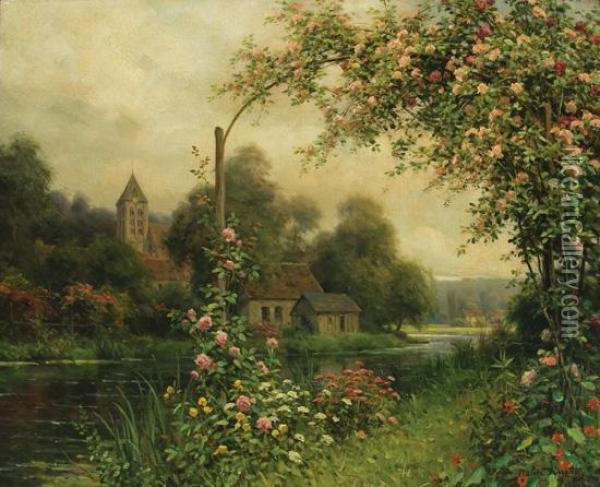 Flowers Along The River Oil Painting - Louis Aston Knight