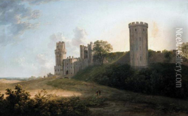 View Of Warwick Castle, The South East Front Oil Painting - Alexander Nasmyth