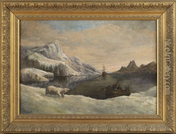 The Polar Bear Hunt Oil Painting - Albert Bierstadt
