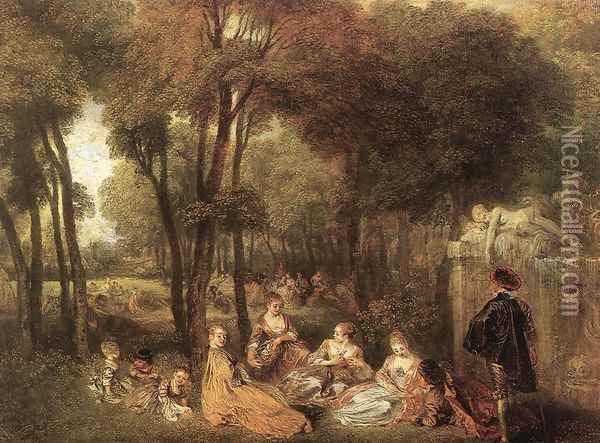 Les Champs Elysées (The Elysian Realm) Oil Painting - Jean-Antoine Watteau
