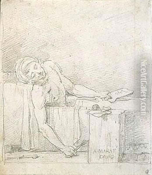 The death of marat Oil Painting - Jacques Louis David