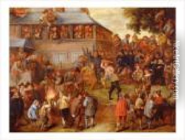 Neerlinter Vers 1606 - Bruxelles 1654 Et 1661 Oil Painting - Joos van Craesbeeck