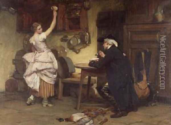 Flirtation 1885 Oil Painting - John Seymour Lucas